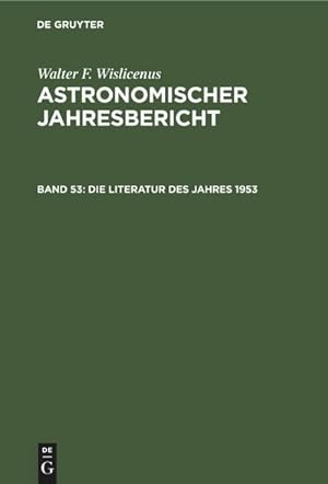Bild des Verkufers fr Die Literatur des Jahres 1953 zum Verkauf von AHA-BUCH GmbH