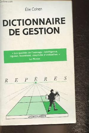 Image du vendeur pour Dictionnaire de gestion (Collection "Repres") mis en vente par Le-Livre