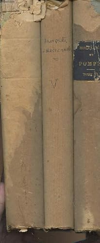 Bild des Verkufers fr Herculanum et Pompi Tomes IV, V et VI (3 volumes) - Recueil gnral des peintures, bronzes, mozaques, etc- Dcouverts jusqu' ce jour- Peintures, troisime srie, figures isoles zum Verkauf von Le-Livre