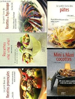 Bild des Verkufers fr Lot de 5 petits livres de cuisine. Recettes du pays basque /recettes vite vite vite ! / recettes provenales/ Mini & maxi cocottes/ le petit livre des ptes zum Verkauf von Le-Livre