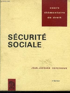 Imagen del vendedor de Scurit sociale a la venta por Le-Livre