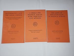 Seller image for American Academy of Political and Social Science: Three Publications - 1. A Design for Political Science: Scope, Objectives, and Methods 2. Mathematics and the Social Sciences: The Utility and Inutility of Mathematics in the Study of Economics, Political Science, and Sociology 3. The Limits of Behavioralism in Political Science for sale by Barberry Lane Booksellers