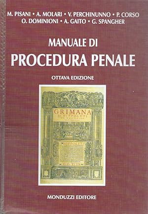 Imagen del vendedor de Manuale di procedura penale a la venta por Usatopoli libriusatierari