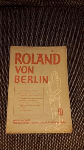 Der Roland von Berlin : Wochenschrift für Kultur, Politik, Wirtschaft und Berliner Leute (Heft 29...