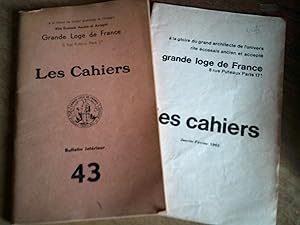 Grande Loge de France - Les Cahiers - Bulletin Intérieur 43 + Les Cahiers janvier-février 1963.