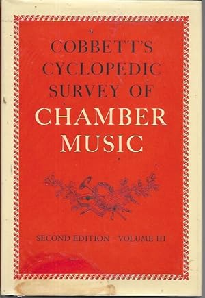 Imagen del vendedor de obbett's Cyclopedic Survey of Chamber Music, Second Edition Volume III [3] a la venta por Bookfeathers, LLC