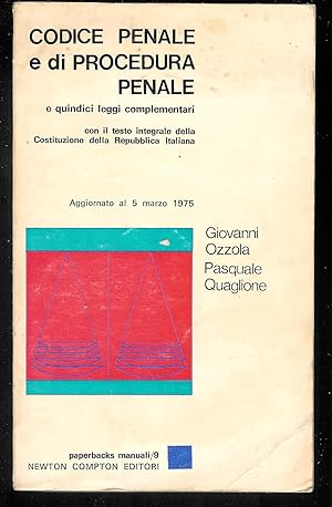 Immagine del venditore per Codice penale e di procedura penale e quindici leggi complementari venduto da MULTI BOOK