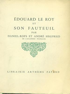 Bild des Verkufers fr Edouard Le Roy et son fauteil zum Verkauf von Librodifaccia