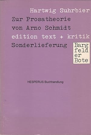 Immagine del venditore per Zur Prosatheorie von Arno Schmidt venduto da HESPERUS Buchhandlung & Antiquariat