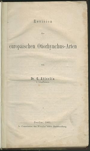 Revision der europäischen Otiorhynchus-Arten.