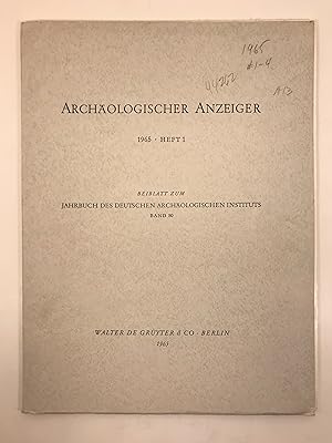 Archaologischer Anzeiger Heft 1