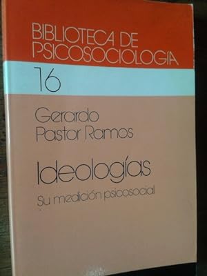 Imagen del vendedor de Ideologas. Su medicin psicosocial a la venta por Libros Tobal