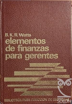 Seller image for Elementos de finanzas para gerentes for sale by LIBRERA SOLN