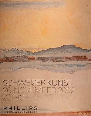 Bild des Verkufers fr Schweizer Kunst. 26. November 2002 Zrich. zum Verkauf von Logo Books Buch-Antiquariat