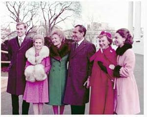 Original official White House color photograph of President Richard Nixon, First Lady Pat Nixon, ...