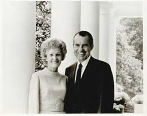 Original official White House portrait of President Richard Nixon and First Lady Pat Nixon.