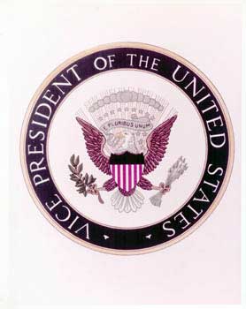 Original official White House color photograph of the Seal of the Vice-President of the United St...