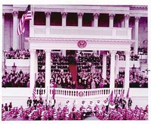 Original official White House color photograph of President Richard Nixon's inauguration ceremony.