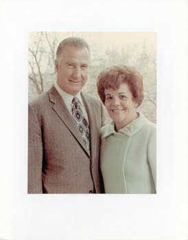 Original official White House portrait of Vice President Spiro Agnew and Second Lady Judy Agnew.