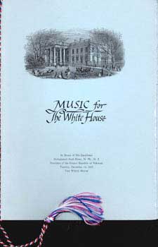Seller image for Music for The White House In honor of His Excellency Mohammad Ayub Khan, N. Pk., H. J. President of the Islamic Republic of Pakistan: The White House, Tuesday, December 14, 1965. (White House program/invitation). for sale by Wittenborn Art Books