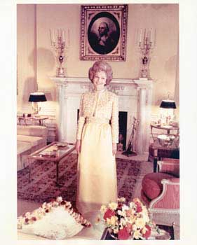 Original official White House portrait of First Lady Pat Nixon.