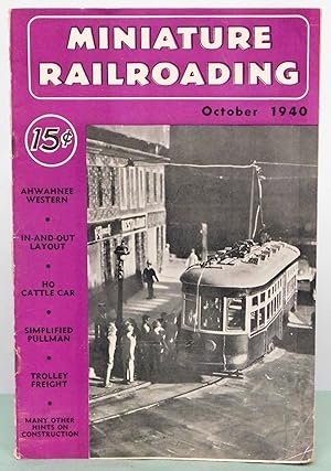 Image du vendeur pour Miniature Railroading October 1940 mis en vente par Argyl Houser, Bookseller