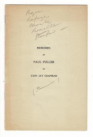 Memories of Paul Fuller [drop title]