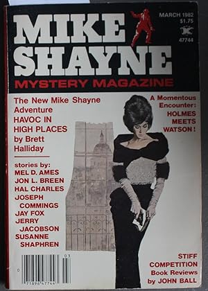 Immagine del venditore per Mike Shayne - Mystery Magazine (Pulp Digest Magazine); Vol. 46, No. 3 March 1982 Published by Renown Publications Inc. Havoc In High Places by Brett Halliday; Holmes Meets Watson!; Mel D. Ames; Jon L. Breen; Hal Charles; Joseph Commings; Jay Fox; venduto da Comic World