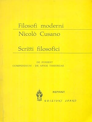 Imagen del vendedor de Scritti filosofici a la venta por Miliardi di Parole