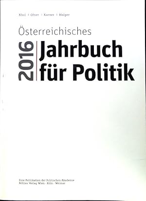 Bild des Verkufers fr sterreichisches Jahrbuch fr Poltik 2016; zum Verkauf von books4less (Versandantiquariat Petra Gros GmbH & Co. KG)