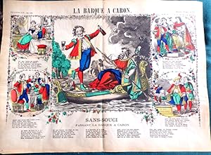 La Barque A Caron (Charon). "Sans-Souci Passant La Barque A Caron". Imagerie D'Epinal No 50