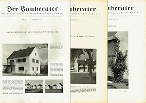 Der Bauberater. Werkblatt für landschaftsgebundenes Bauen. 20. Jahrgang 1955. Heft 1 - 4 in 3 Hef...