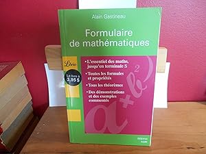 Image du vendeur pour FORMULAIRE DE MATHEMATIQUES mis en vente par La Bouquinerie  Dd