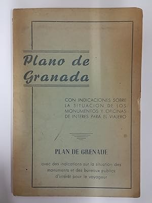 Plano de Granada con Indicaciones Sobre la Situacion de los Monumentos y Oficinas de Interes Para...