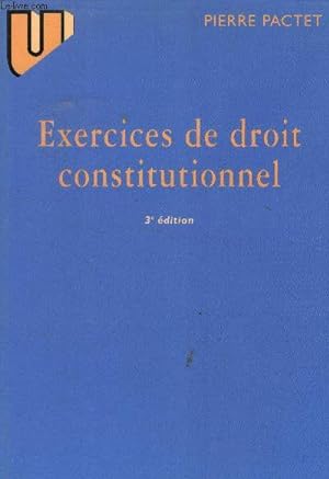 Seller image for Exercices de droit constitutionnel, 3e dition for sale by Le-Livre