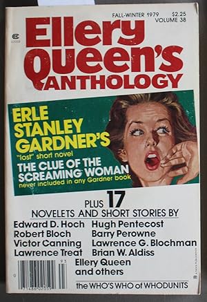 Imagen del vendedor de Ellery Queens Anthology Fall/ Winter 1979 Vol 38 Published by Davis Publications Inc. - The Clue of the Screaming Woman by Stanley Gardner; Edward D. ; Robert Bloch; Victor Canning; Lawrence Treat; Hugh Pentecost; Barry Perowne; Lawrence G. Blochman; a la venta por Comic World