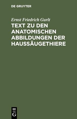 Bild des Verkufers fr Text zu den anatomischen Abbildungen der Haussugethiere : [Textbd.] zum Verkauf von AHA-BUCH GmbH