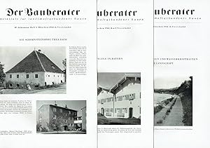 Der Bauberater. Werkblatt für landschaftsgebundenes Bauen. 27. Jahrgang 1962. Heft 1 - 4 in 3 Hef...