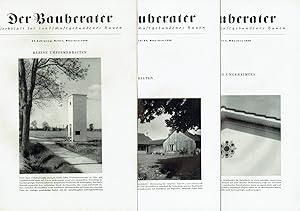 Der Bauberater. Werkblatt für landschaftsgebundenes Bauen. 23. Jahrgang 1958. Heft 1 - 4 in 3 Hef...