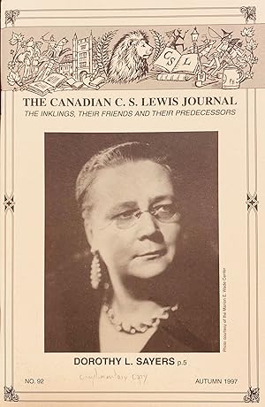 Imagen del vendedor de The Canadian C.S. Lewis Journal: No. 92, Autumn 1997 (Dorothy L. Sayers Issue) a la venta por BookMarx Bookstore