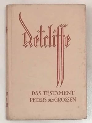 Bild des Verkufers fr Das Testament Peters des Groen. Original-Pappband ! zum Verkauf von Melzers Antiquarium