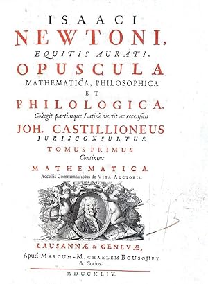 Opuscula mathematica, philosophica et philologica. Collegit partimque latine vertit ac recensuit ...