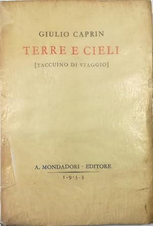 Imagen del vendedor de Terre e cieli (Taccuino di viaggio) a la venta por Libreria Tara