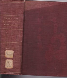 Seller image for SMITHSONIAN MISCELLANEOUS COLLECTIONS Vol.35: (Articles: Smithsonian Meteorological Tables, 1893; Smithsonian Geographical Tables, Nov. 1894; Smithsonian Physical Tables, Oct. 1896) for sale by Never Too Many Books