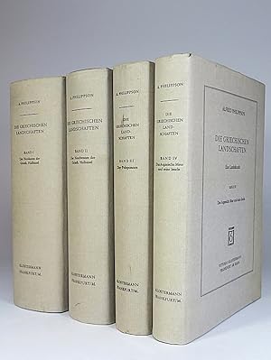 Bild des Verkufers fr Die griechischen Landschaften. Band I. Der Nordosten der griechischen Halbinsel. Teil 1. Thessalien und die Spercheios-Senke. Teil 2. Das stliche Mittelgriechenland und die Insel Euboea; Teil 3. Attika und Megaris; Band II. Der Nordwesten der griechischen Halbinsel. Teil 1. Epirus und der Pindos. Teil 2. Das westliche Mittelgriechenland und die westgriechischen Inseln; Band III. Der Peloponnes. Teil 1. Der Osten und Norden der Halbinsel. Teil 2. Der Westen und Sden der Halbinsel; Band IV. Das Aegaeische [gische] Meer und seine Inseln. [EIGHT VOLUMES]. zum Verkauf von Librarium of The Hague