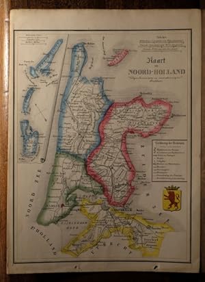 Kaart van Noord-Holland Volgens de nieuwste en naauwkeurigste stukken.