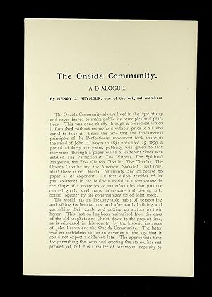 The Oneida Community: A Dialogue