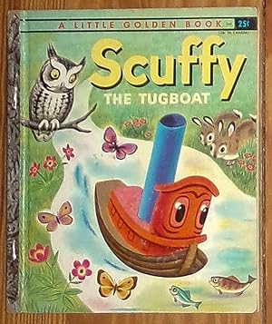 Seller image for Scuffy the Tugboat and His Adventures Down the River (A Little Golden Book - Book 244 With 25 cent Price - (1955 "A" Edition) for sale by RG Vintage Books