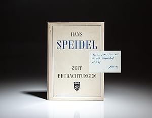 Imagen del vendedor de Zeitbetrachtungen; Ausgewahlte Reden a la venta por The First Edition Rare Books, LLC