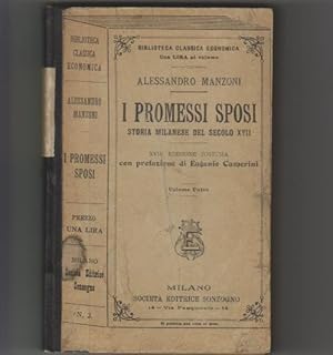 Immagine del venditore per I Promessi Sposi. Storia Milanese del Secolo XVII. 18. Edizione Postuma con Prefazione di Eugenio Camerini. venduto da Elops e.V. Offene Hnde